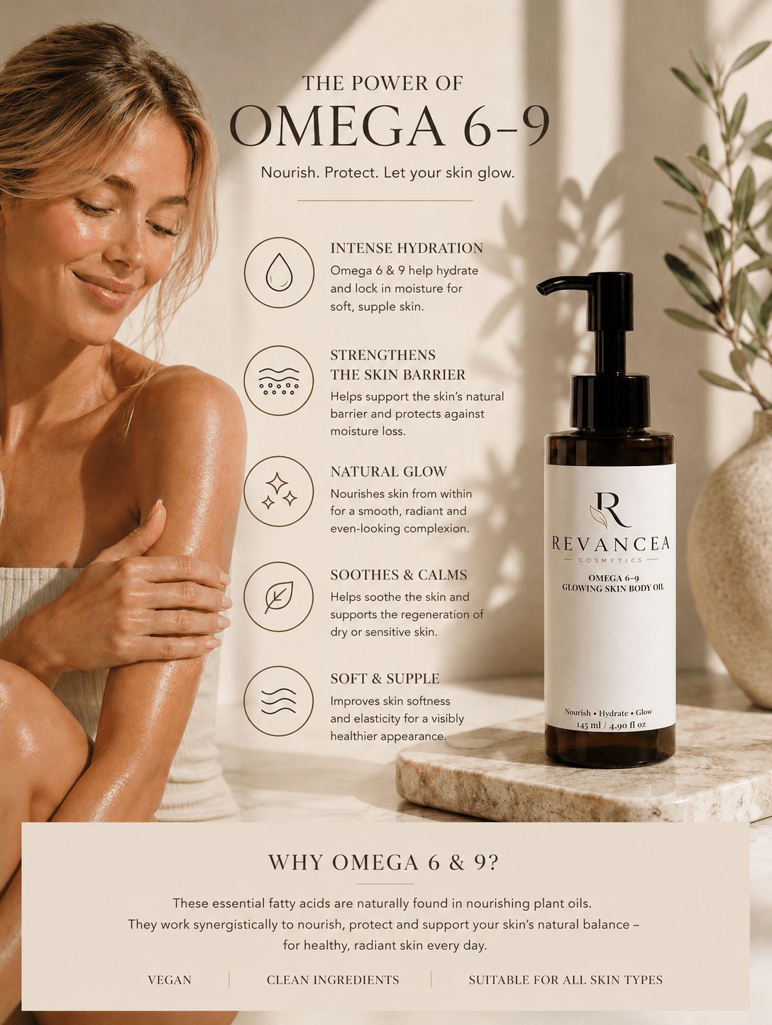 Revancea - Omega 6 - 9 Glowing Body Oil - Revancea
